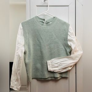 Mango Knit Sweater Vest Shirt Size XS